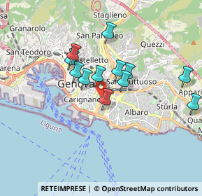 Mappa Viale Brigata Bisagno, 16121 Genova GE, Italia (1.48833)