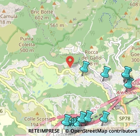 Mappa Passo Monte Rama, 16016 Cogoleto GE, Italia (1.675)