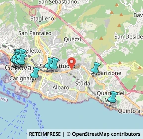 Mappa Via Antonio Pastore, 16131 Genova GE, Italia (2.545)
