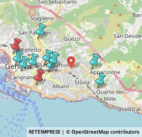 Mappa Via Antonio Pastore, 16131 Genova GE, Italia (2.07182)