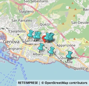 Mappa Via Antonio Pastore, 16131 Genova GE, Italia (1.07545)