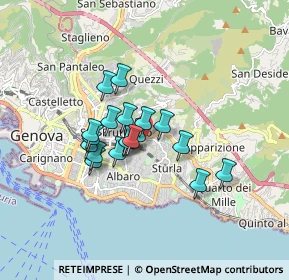 Mappa Via Antonio Pastore, 16131 Genova GE, Italia (1.21211)