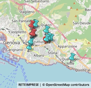Mappa Via Antonio Pastore, 16131 Genova GE, Italia (1.25143)