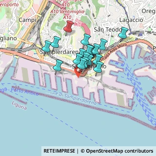 Mappa Via alla Lanterna, 16149 Genova GE, Italia (0.628)