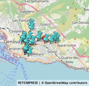 Mappa Via Antonio Pastore, 16132 Genova GE, Italia (1.444)