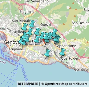 Mappa Via Antonio Pastore, 16132 Genova GE, Italia (1.233)