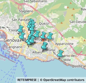 Mappa Via Antonio Pastore, 16132 Genova GE, Italia (1.33389)