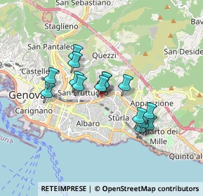 Mappa Via Antonio Pastore, 16132 Genova GE, Italia (1.40933)