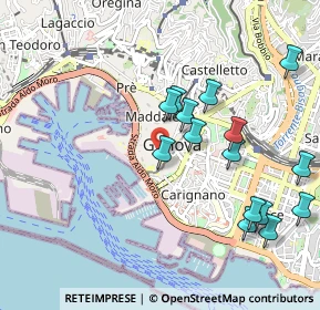 Mappa Via S. Donato, 16123 Genova GE, Italia (1.054)