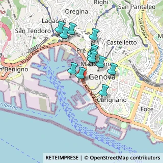 Mappa Via Al Varco delle Grazie, 16128 Genova GE, Italia (0.70923)