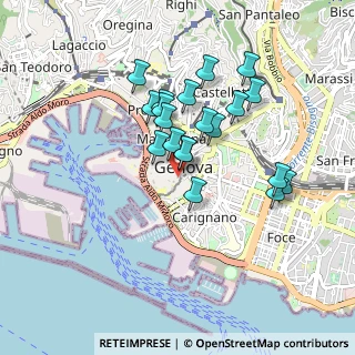 Mappa Via di Porta Soprana, 16123 Genova GE, Italia (0.7525)