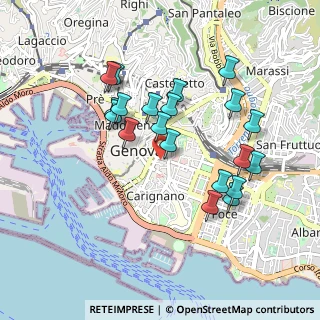 Mappa Via alla Porta degli Archi, 16121 Genova GE, Italia (0.8765)