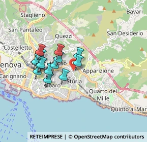 Mappa Via Raffaele Pratolongo, 16131 Genova GE, Italia (1.41786)