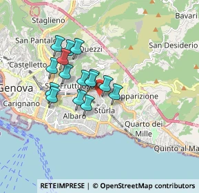 Mappa Via di Serretto, 16131 Genova GE, Italia (1.35067)