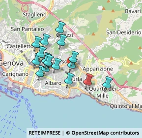Mappa Via di Serretto, 16131 Genova GE, Italia (1.48529)