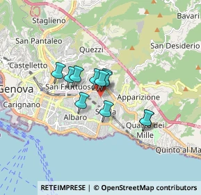 Mappa Via di Serretto, 16131 Genova GE, Italia (1.07818)