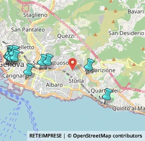 Mappa Via di Serretto, 16131 Genova GE, Italia (2.80333)