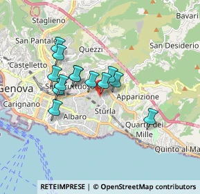 Mappa Via di Serretto, 16131 Genova GE, Italia (1.39769)