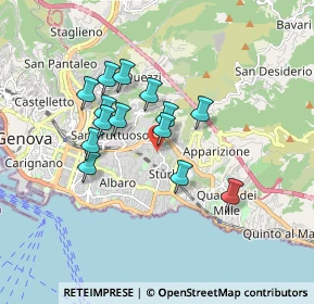 Mappa Via di Serretto, 16131 Genova GE, Italia (1.43214)