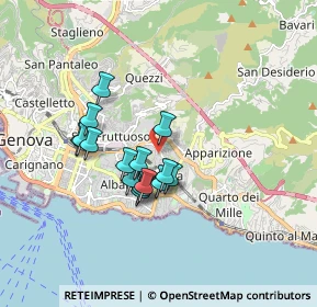 Mappa Via di Serretto, 16131 Genova GE, Italia (1.38067)