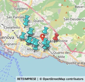 Mappa Via di Serretto, 16131 Genova GE, Italia (1.29375)