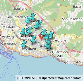 Mappa Via di Serretto, 16131 Genova GE, Italia (1.2505)