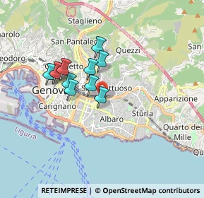 Mappa Via Dassori Francesco, 16131 Genova GE, Italia (1.36727)