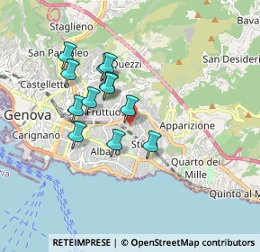 Mappa Via Semeria, 16131 Genova GE, Italia (1.48333)