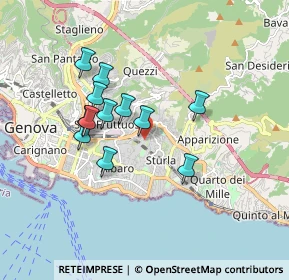 Mappa Via Semeria, 16131 Genova GE, Italia (1.48417)