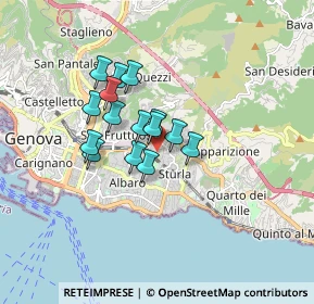 Mappa Via Semeria, 16131 Genova GE, Italia (1.20933)