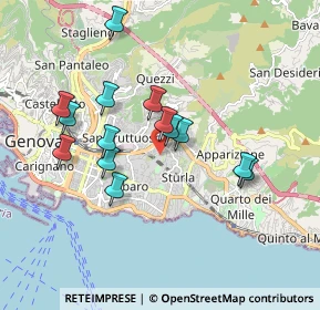 Mappa Via Semeria, 16131 Genova GE, Italia (1.66214)