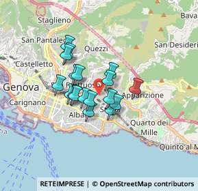 Mappa Via Semeria, 16131 Genova GE, Italia (1.18111)