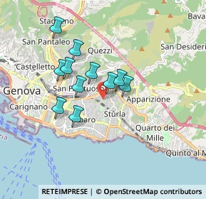 Mappa Via Semeria, 16131 Genova GE, Italia (1.39545)