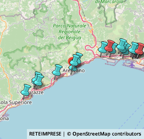 Mappa Viale Carlin, 16011 Arenzano GE, Italia (9.338)