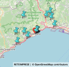 Mappa Viale Carlin, 16011 Arenzano GE, Italia (5.53)