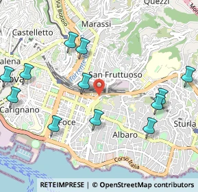 Mappa Via Francesco Dassori, 16145 Genova GE, Italia (1.2325)