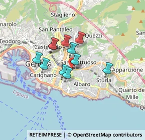 Mappa Via Francesco Dassori, 16145 Genova GE, Italia (1.20273)