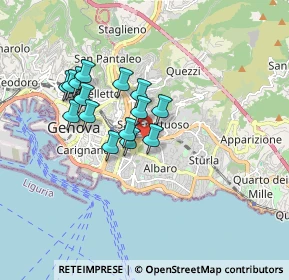 Mappa Via Francesco Dassori, 16131 Genova GE, Italia (1.40667)