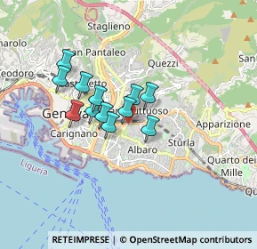 Mappa Via Francesco Dassori, 16131 Genova GE, Italia (1.21167)