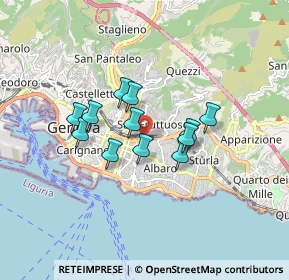 Mappa Via Francesco Dassori, 16131 Genova GE, Italia (1.24917)