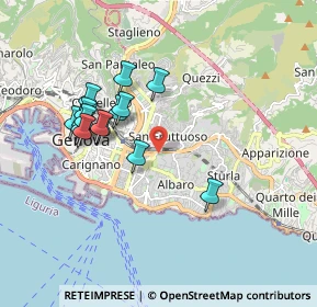 Mappa Via Francesco Dassori, 16131 Genova GE, Italia (1.71333)