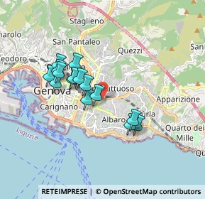 Mappa Via Francesco Dassori, 16131 Genova GE, Italia (1.49667)