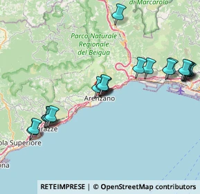 Mappa Via S. Giobatta, 16011 Arenzano GE, Italia (8.9745)