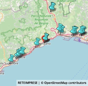 Mappa Via S. Giobatta, 16011 Arenzano GE, Italia (9.0435)