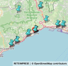 Mappa Via S. Giobatta, 16011 Arenzano GE, Italia (8.1545)