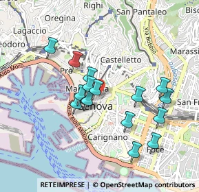 Mappa Via XXV Aprile, 16123 Genova GE, Italia (0.8225)