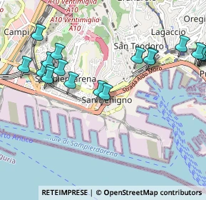 Mappa Passo a Via di Francia, 16149 Genova GE, Italia (1.2565)