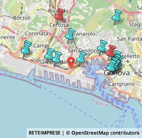 Mappa Passo a Via di Francia, 16149 Genova GE, Italia (2.09529)