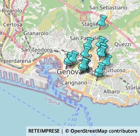 Mappa Vico Carmagnola, 16123 Genova GE, Italia (1.25389)