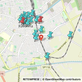 Mappa Via dei Poggi, 48121 Ravenna RA, Italia (1.097)